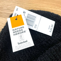 NWT Unisex TIMBERLAND Black Knit Winter Beanie Hat MSRP$45