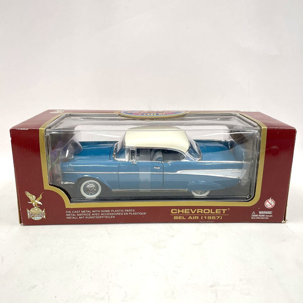 Road Legends 1957 Blue/White Chevrolet Bel Air 1:18 Die Cast Scale Car Model