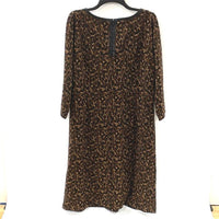 Women's Talbots Brown Animal Print Dress, Size 16W, 41" Length, NWT