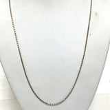 22.5" Sterling Silver 1.4mm Mesh Style Chain Necklace, 3.59g