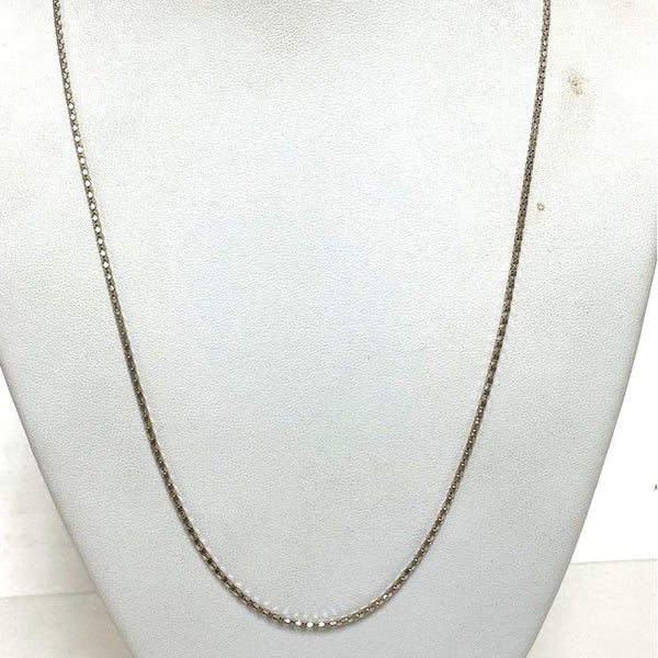 22.5" Sterling Silver 1.4mm Mesh Style Chain Necklace, 3.59g