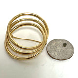 14K Yellow Gold Three Intertwined Circle Pin/Brooch, 2.66g