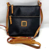 Dooney & Bourke Black & Brown Leather Crossbody Purse