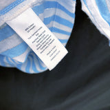 NWT Wmns TALBOTS Blue White Striped Short Sleeve Lightweight Blouse Sz S MSRP$99