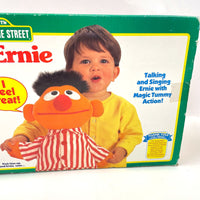 VNTG NOS Tyco Sesame Street Sing & Snore Talking Ernie Stuffed Doll