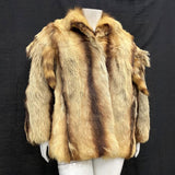 Wmns 80s Vintage NEW EDITION Funky Genuine Goat Fur Fringe Coat Jacket Sz L