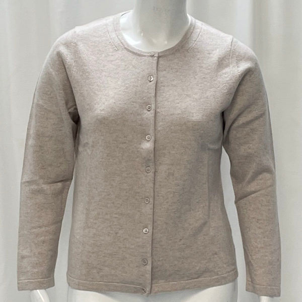 Wmns NWT Pure Collection Beige Metallic Cardigan Sz 14/16