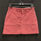 NWT Wmns AMERICAN EAGLE Dark Blush Pink Corduroy High Rise Short Skirt Sz 8