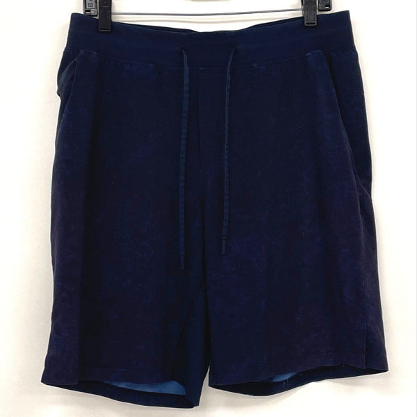 Lululemon Dark Blue Patterned T.H.E. Linerless 9” Short Men’s Sz L