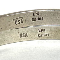 Set of 2 Sterling Silver LMc USA Cuff Bracelets, 31.45g