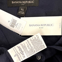 NWT Banana Republic Dark Blue Button Front Shirt Women’s Sz XL