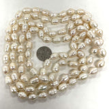 48" Knotted Genuine Pearl Rope Length Necklace, 89.65g