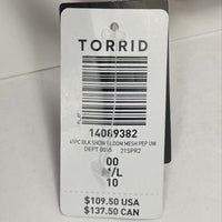 NWT Torrid Black Shadow Bloom Mesh Peplum One Piece Swimsuit Women’s Plus Sz 00