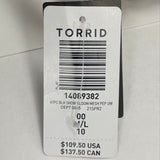 NWT Torrid Black Shadow Bloom Mesh Peplum One Piece Swimsuit Women’s Plus Sz 00