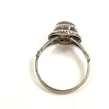 Sterling Silver Round Labradorite Ring Size 6.75, 3.14g