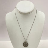 18" Sterling Silver Openwork Design Pendant Necklace w/ Marcasite Accents, 5.24g