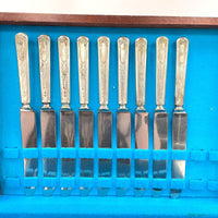 30pc American Silver Co/International Dorset Silverplated Flatware Set w/Case