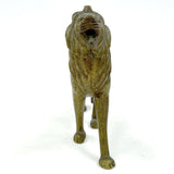 Vintage Brass Roaring Lion Figurine Sculpture 7" Tall