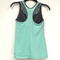 Lululemon Light Blue Grey Athletic Tank Top w Built in Bra Women’s Sz 6