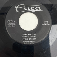 Steve Sperry 'Our Summer Love/That Aint So' 1960 WI Rocker 45 Cuca J-1008 VG-