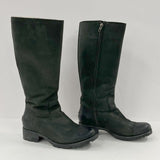 Ugg Broome Tall Black Suede Boots Sheepskin Lined Women's Sz 8