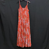 NWT Wmns TORRID Burnt Orange Floral Mesh Long Sleeveless Flowy Maxi Dress Sz 2X