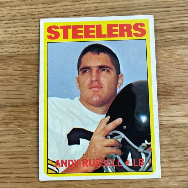 1972 Andy Russell Topps 330 Pittsburgh Steelers Card - light wear