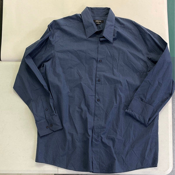 Men's NWT Claiborne Dark Blue Dress Shirt Sz XLT