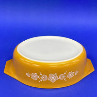 Vintage Pyrex 2.5QT Casserole Dish 045 in Butterfly Gold - no lid
