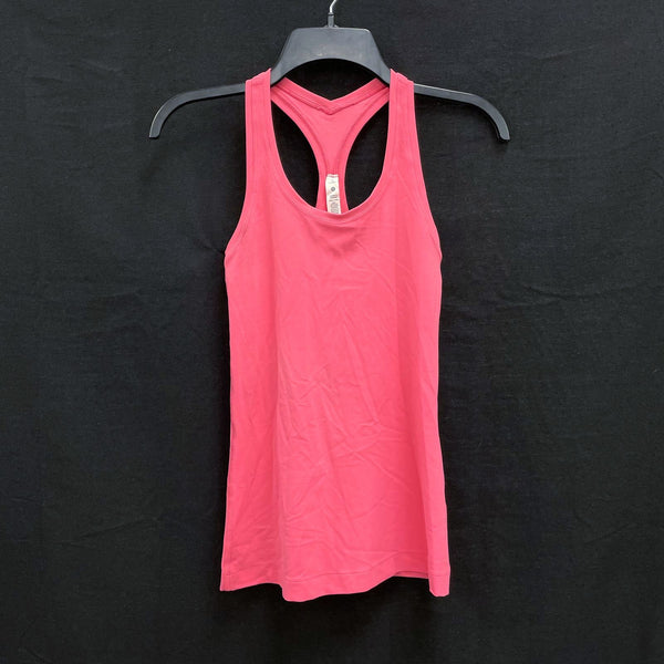 Wmns LULULEMON Solid Pink Scoop Neck Racerback Active Casual Tank Top Sz 4