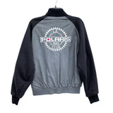 Mens 90s Vintage POLARIS Gray & Black 1995 L.E. Club Bomber Snap Up Jacket Sz M