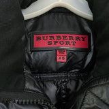 Wmns BURBERRY SPORT Black Down Filled Belted Puffer Jacket Sz XS AUTHENTICATED