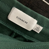 Wmns COACH Green Logo 2pc Hoodie Sweatshirt / Sweatpants Set Sz M AUTHENTICATED