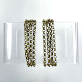 10.72g Vintage 14K Gold Electrum Handmade Chain Sections, 16.75" & 13.75"