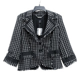 NWT Wmns WHITE HOUSE BLACK MARKET 3/4 Sleeve Tweed Blazer Jacket Sz 10 MSRP$158