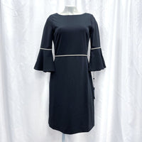 NWT Wmns TOMMY HILFIGER Black 3/4 Bell Sleeve Knee Length Dress Sz 4 MSRP$99