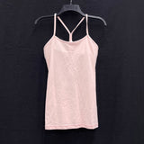 Wmns LULULEMON Soft Light Pink Power Y Built In Bra Racerback Tank Top Sz 6