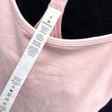 Wmns LULULEMON Soft Light Pink Power Y Built In Bra Racerback Tank Top Sz 6