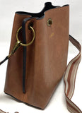 Liz Soto Brown Faux Leather Adjustable Crossbody Purse