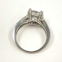 Sterling Silver Spilt Shank CZ Ring Size 7 - 5.15g