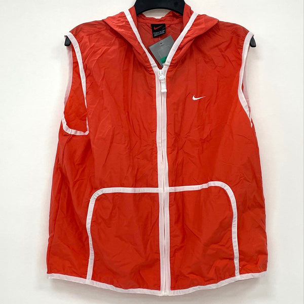 NWT Nike Red White Full Zip Hooded Athletic Vest Women’s Sz XL