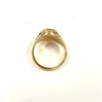 10K Yellow Gold Jostens Green Spinel & Glass Accent Class Ring Size 6.25, 8.08g