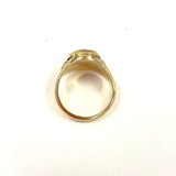 10K Yellow Gold Jostens Green Spinel & Glass Accent Class Ring Size 6.25, 8.08g