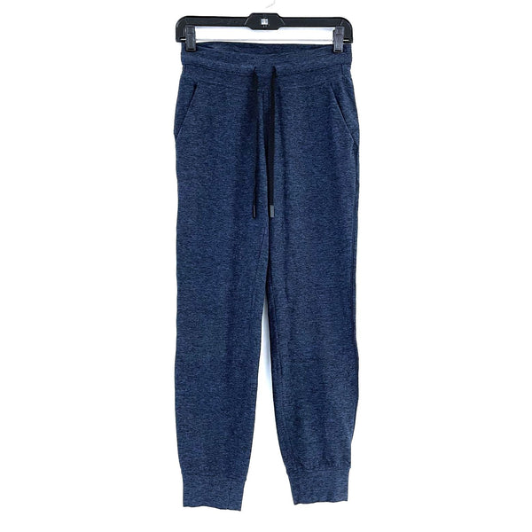 Wmns LULULEMON Blue Heather Ready To Rulu 7/8 High Rise Jogger Pants Sz 4