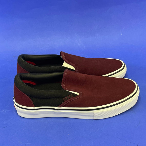 Van's Popcush Skateboard Slip-ons in Port & Black sz 8.5