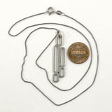 Sterling Silver 19" Modern Dual-Surface Clustered Oval Necklace, 5.47g