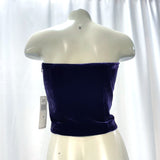 NWT Wmns LAUREN RALPH LAUREN Purple Velvet Strapless Bustier Top Sz 6 MSRP$139