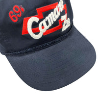 80s 90s Vintage NISSIN CAP '69 Camaro Z28 Car Black & Red Baseball Cap Hat OS