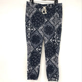 NWT Lou & Grey Dark Blue Grey & White Patterned Knit Pants Women’s Sz L