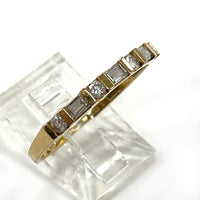 14K Yellow Gold Cubic Zirconia Accent Band Style Ring Size 10, 1.62g